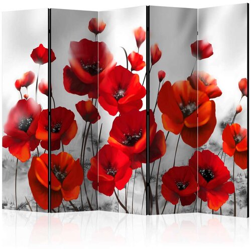  Paravan u 5 dijelova - Poppies in the Moonlight II [Room Dividers] 225x172 Cijene