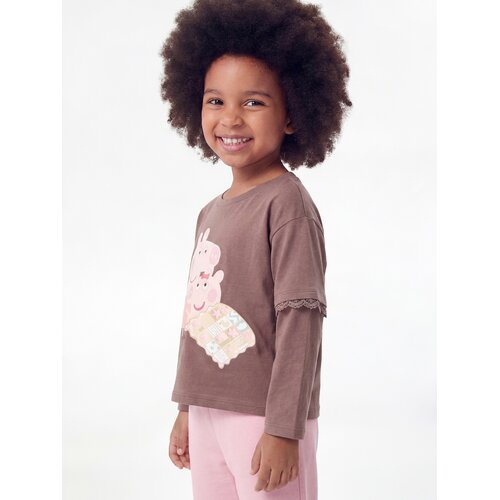 Reserved Bluza Peppa Pig - smeđi Cene
