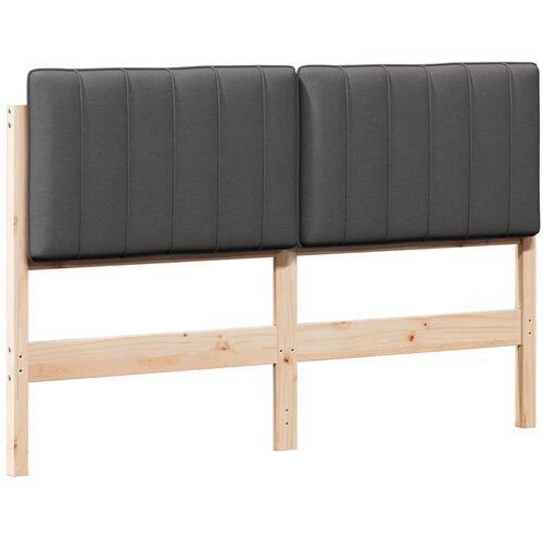  Tapecirani uzglavlje s uzglavljem Smeđa i tamno siva 140 cm Slike
