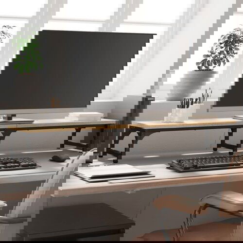 vidaXL Stalak za monitor boja hrasta 105x23x15 5 cm konstruirano drvo Cene