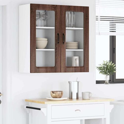  Zidni kuhinjski ormarić Zidne 2 pcs Smeđi hrast 40 x 31 x 80 cm Slike