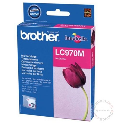 Brother LC970M MAGENTA KARTU&amp;Scaron;A 135C, (630004) Slike