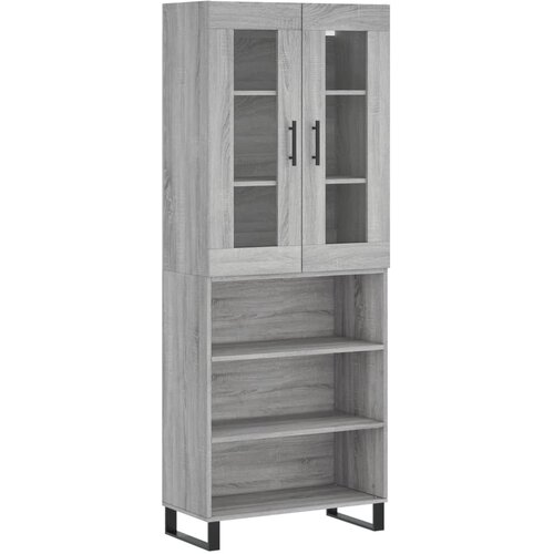 Maison Chic Visoka Komoda - Predalnik siva sonoma 69,5x34x180 cm inženirski les, (21721076) Cene