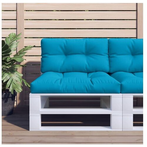 VidaXL Jastuk za palete kraljevsko svijetloplavi 80x40x12cm od tkanine Slike