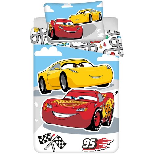 Jerry Fabrics Bombažna otroška posteljnina za otroško posteljico 100x135 cm Cars – Cene