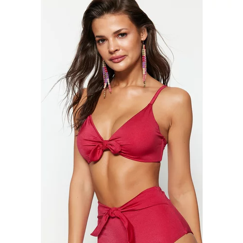 Trendyol bikini top - burgundy - plain