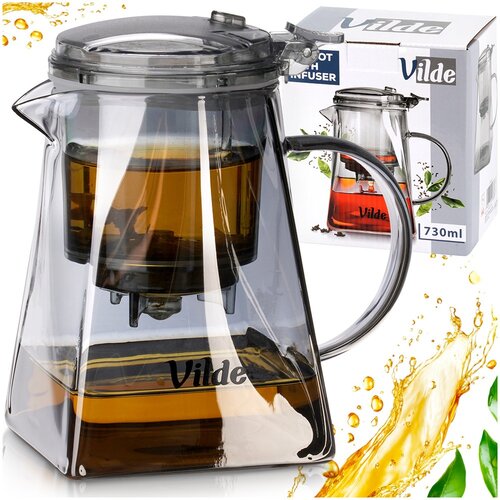 Vilde Stekleni čajnik z infuzorjem iz nerjavnega jekla, 730ml, (5000289807) Slike