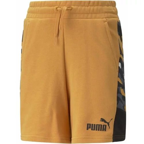 Puma ESS+CAMO SHORTS TR B DESERT CLAY Dječje sportske kratke hlače, narančasta, veličina
