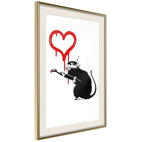  Poster - Banksy: Love Rat 30x45 Slike