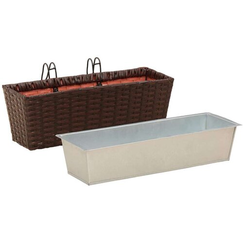  Ograda Metal - Smeđa 50 cm Slike