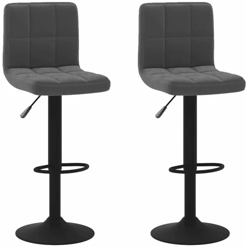  Barski stolčki 2 kosa črn žamet, (20624551)