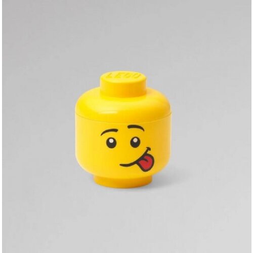 Lego Rumena &amp;scaron;katla za shranjevanje v obliki glave Silly, 10,5 x 10,6 x 12 cm Slike