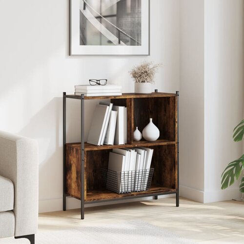  The living store knjižna omara dimljeni hrast 72x28x77,5 cm inženirski les - knjižna omara, (21499660) Cene