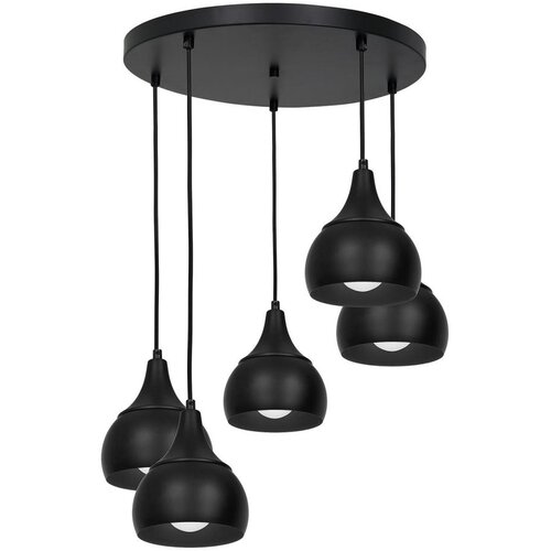  Luster na sajli AKTAN 5xE27/60W/230V crni okrugli Cene