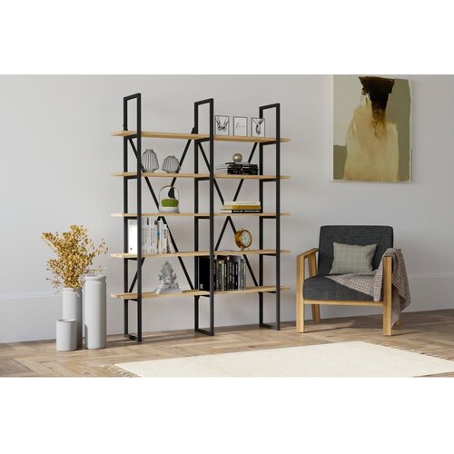 Woody Fashion Heybeliada SapphireBlack Bookshelf Slike