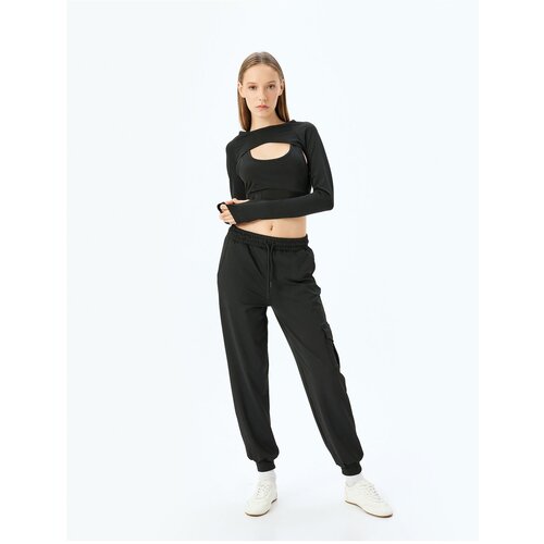 Koton Cargo Pocket and Waist Tie-Down Relaxed Fit Jogger Sweatpants Slike