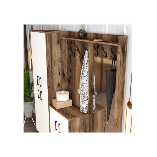  Cipelarnik sa čivilukom Berlin ABC Walnut White Slike