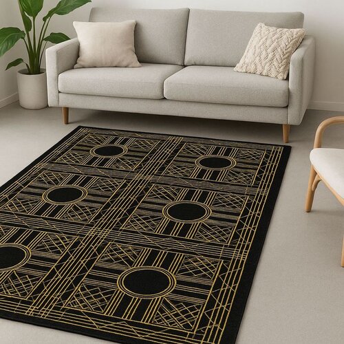 Conceptum Hypnose tepih HM-CRP25-13, pravougaoni, 140 x 220 cm, crno-žuti Cene