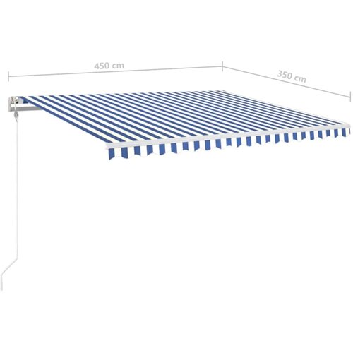  Automatska tenda sa senzorom LED 450 x 350 cm plavo-bijela Slike