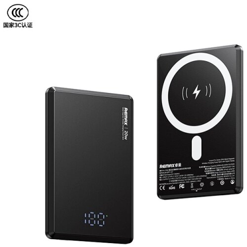 Remax RPP-107 20W Metal Wireless Charging Power Bank with Digital Display Cene