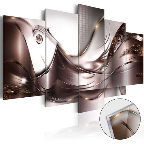  Slika na akrilnom staklu - Golden Storm [Glass] 100x50 Cijene