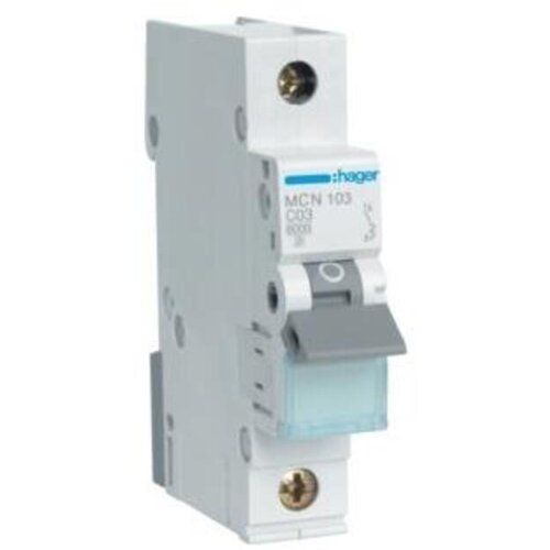Haeger Miniaturni odklopnik Hager 1polni C-3A, 6kA MCN103, (21224076) Slike
