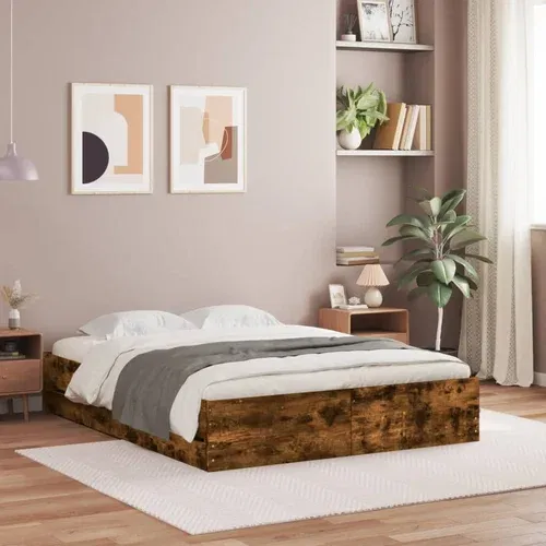  Okvir kreveta s ladicama boja hrasta 140 x 200 cm drveni
