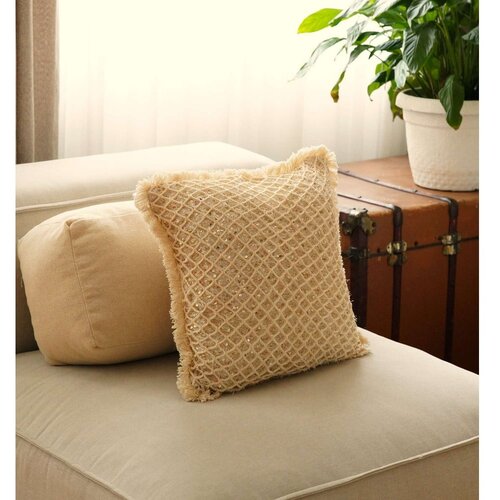 Mioli Decor Dekorativna jastučnica KET007, 43x43 cm, Bež Slike