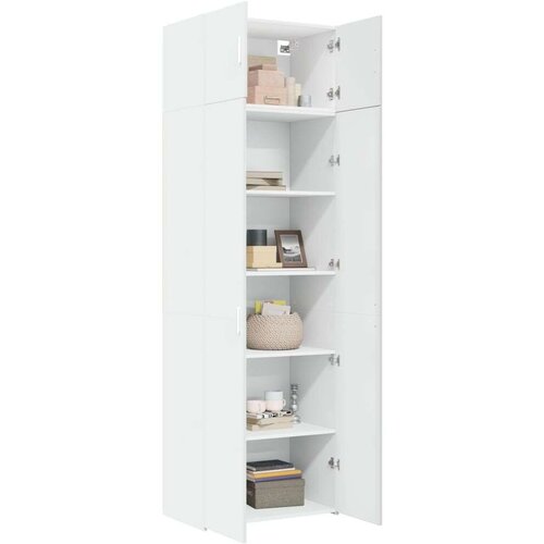 VidaXL Ormarić za pohranu bijeli 70 x 42,5 x 225 cm konstruirano drvo Slike