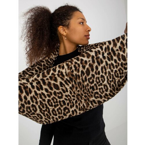 Fashion Hunters Women's beige leopard scarf Slike