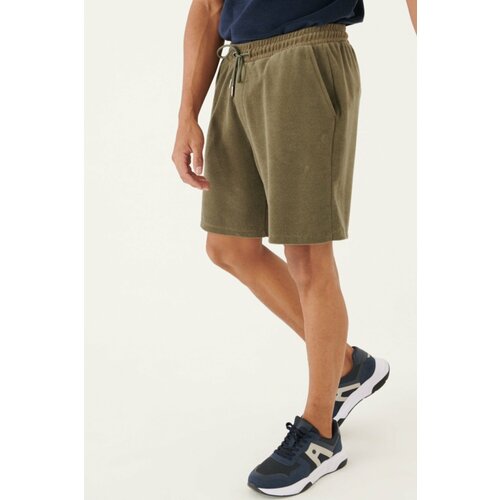 ALTINYILDIZ CLASSICS Men's Khaki Standard Fit Regular Cut Towel Shorts Slike