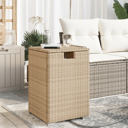 VidaXL Pokrovni stol za spremnik propana bež 40x40x60 cm od poliratana Slike