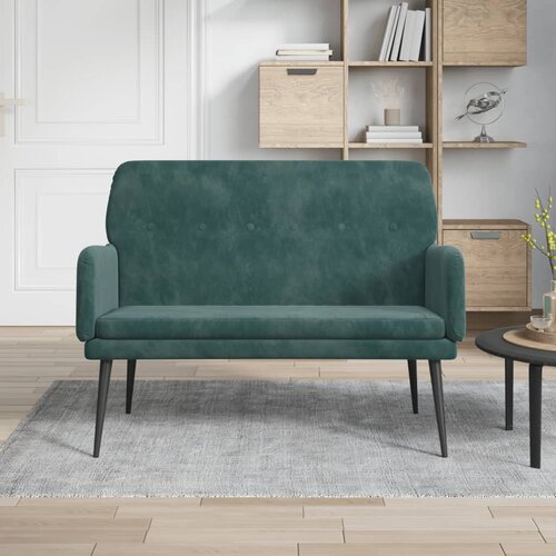 vidaXL Klop temno zelena 108x79x79 cm žamet Cene