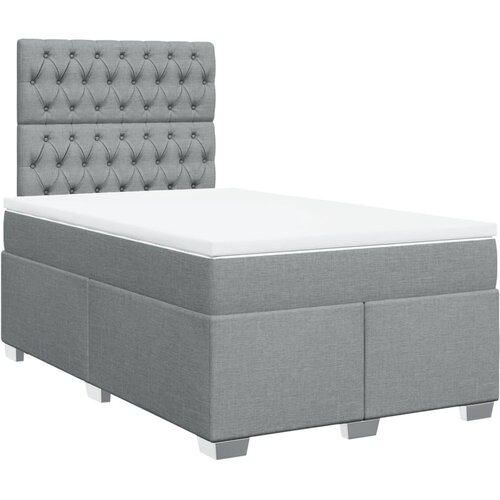  Krevet s oprugama i madracem svjetlosivi 120x190 cm od tkanine Slike