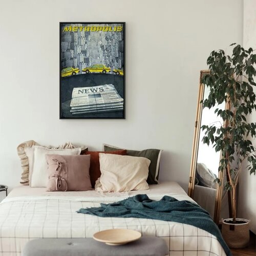  Slika - Metropolis (1 Part) Vertical 40x60 U crnom drvenom okviru Slike
