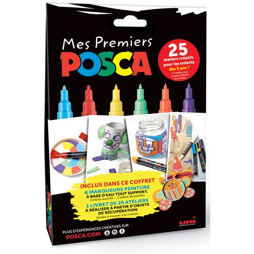 POSCA Pigmentni markerji Mes Premiers set 6 kom., sort, (21655937) Slike