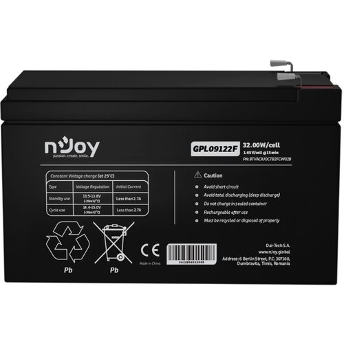 Njoy GPL09122F baterija za ups 12V 9Ah (BTVACIUOCTB2FCW02B) Cene