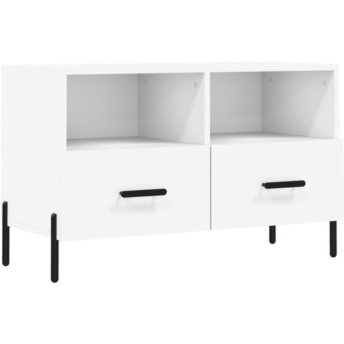 Maison Chic TV omarica - TV stojalo - Televizijska omarica bela 80x36x50 cm inženirski les, (21700477) Slike