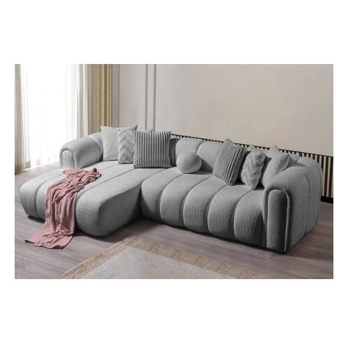 Atelier Del Sofa Ugaona garnitura na razvlačenje N-Line Left, 265x185x95 cm, Siva Slike