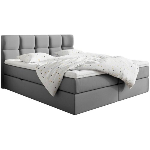 Livetastic POSTELJA Z VZMETNICO 140 cm x 200 cm , les, tekstil, leseni material temno siva Slike