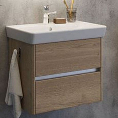 Tboss kopalniški sestav BORA 60 Naravni hrast - Spodnja omarica z ROCA umivalnikom 60x54x45cm Cene