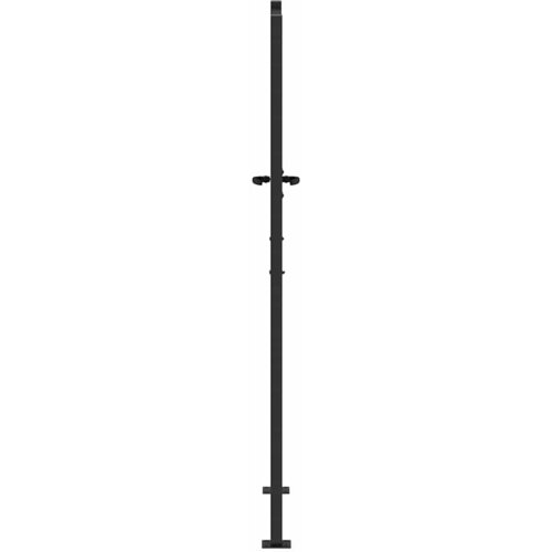  Vrtna vrata Crna 110 x 205 cm Čelik s pra&amp;scaron;kastim premazom Slike