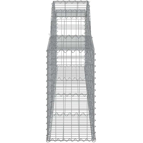  Lučne gabionske ko&amp;scaron;are 4 kom 300x30x60/80 cm pocinčano željezo Slike