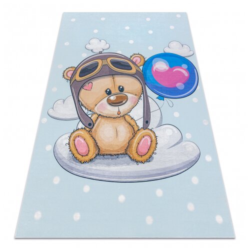 RugsX BAMBINO 43030 pralna preproga Medvedek, pilot za otroke protizdrsna - plava / smeđa 120x170 cm, (5000177153) Cene