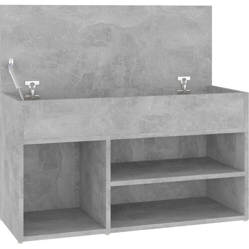  Klupa za cipele boja betona 80 x 30 x 45 cm konstruirano drvo Slike