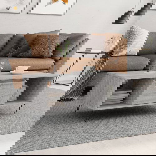 vidaXL Stolić za kavu boja sivog hrasta 90x50x36 5cm konstruirano drvo Cijene