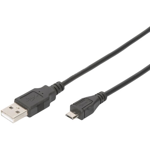 Digitus USB kabel USB 2.0 USB-A vtič\, USB-mikro-B vtič 1.80 m črna okrogel\, dvojno oklopljen DB-300127-018-S, (20416331) Cene