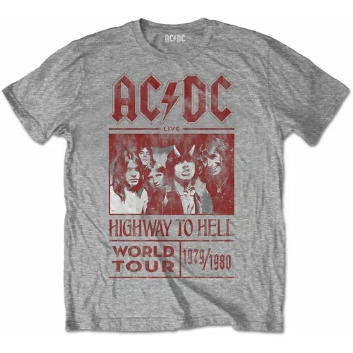 ACDC Majica Highway to Hell World Tour 1979/1983 Unisex Siva XL