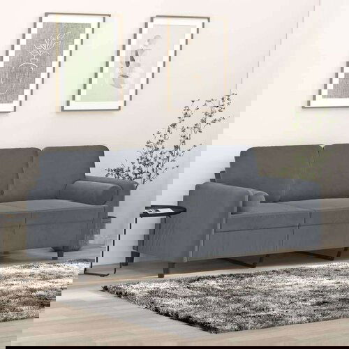  The Living Store Kavč trosed z okrasnimi blazinami temno siv 180 cm žamet - Trosed, (21494322) Cene