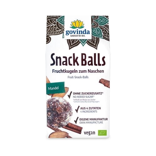 Govinda snack balls, mandlji, bio Cene